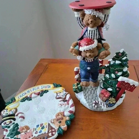 Christmas Cookies PLATE holder plus plate - Picture 3 of 6